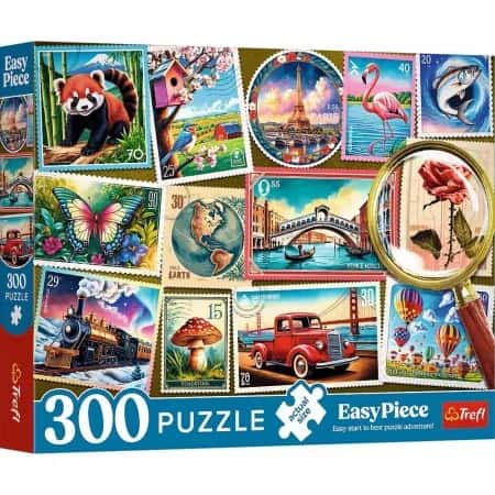 Puzzle EasyPiece 300 el. Znaczki pocztowe – zdjęcie 1