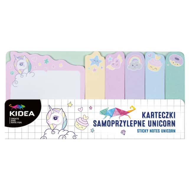 KARTECZKI SAMOPRZYLEPNE UNICORN KIDEA – zdjęcie 1