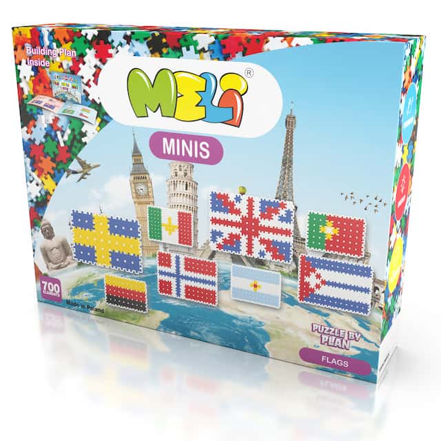 Klocki Minis Puzzle Flagi – zdjęcie 1
