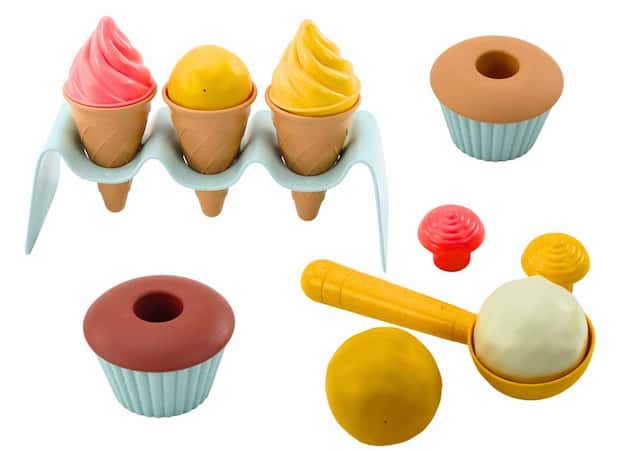 Zestaw Do Piasku Lody Wafelki Babeczki Łyżka 13 El – zdjęcie 1