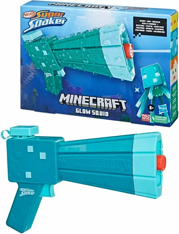 NERF MINECRAFT SUPER SOAKER GLOW SQUID – zdjęcie 1
