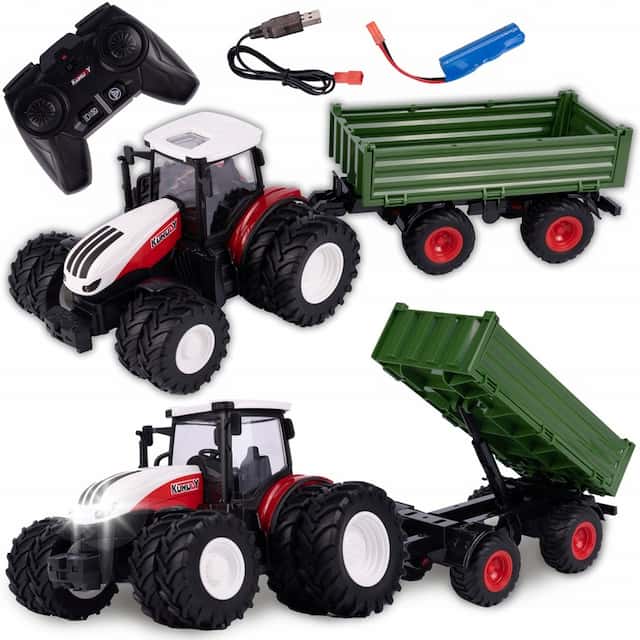 Zdalnie Sterowany Traktor z Przyczepą Ciągnik Pilot  RC  – zdjęcie 1