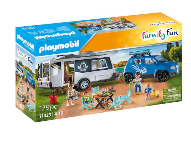 Klocki PLAYMOBIL Samochód z przyczepą kemping – zdjęcie 1