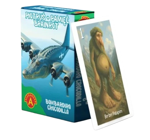 Gra karciana Piotruś plus Pamięć Brainrot Bombardo Crocodilo – zdjęcie 1
