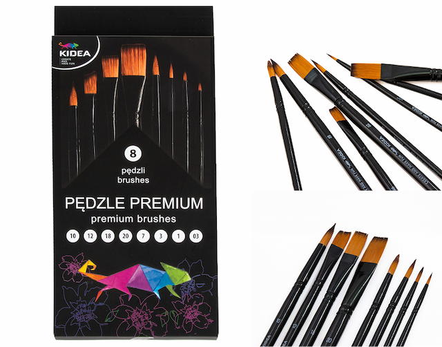 PĘDZLE PREMIUM 8szt KIDEA – zdjęcie 1