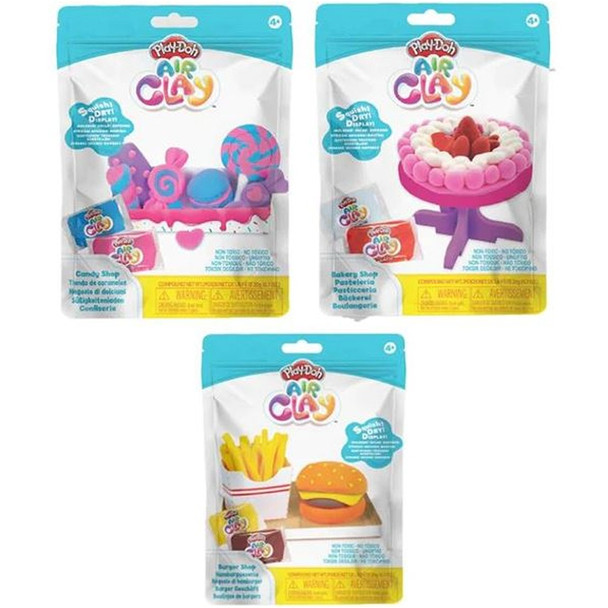 PLAY-DOH Air Clay Frytki Lody Tort Saszeta zabawka kreatywna – zdjęcie 1