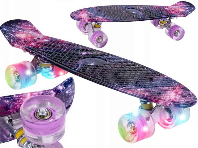 Deskorolka Fiszka Świecące koła LED Kosmos Space  – zdjęcie 1