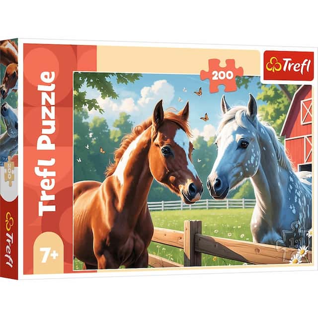 Puzzle 200 el. Układanka Rumaki Konie na polanie  – zdjęcie 1