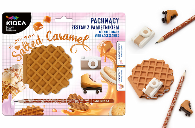 PAMIĘTNIK Z AKCESORIAMI SŁONY KARMEL KIDEA – zdjęcie 1