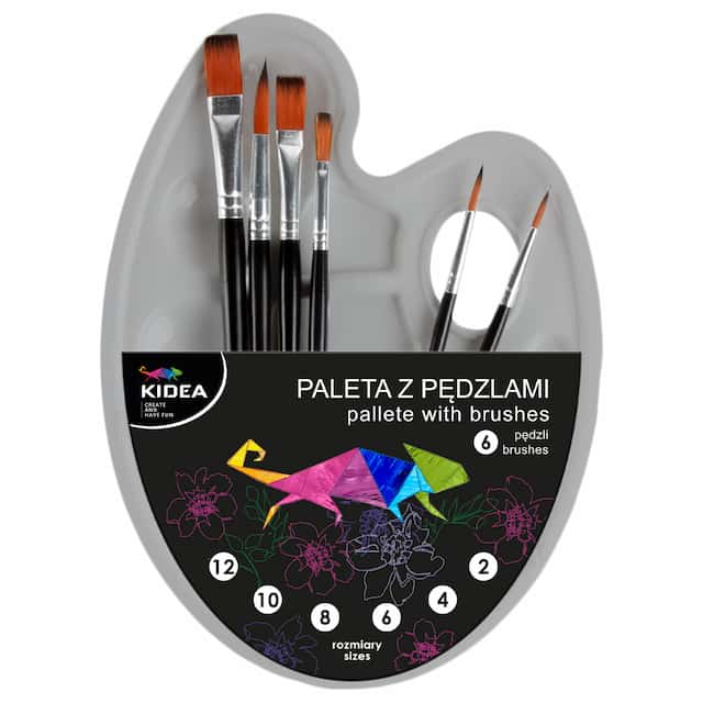 PALETA Z PĘDZLAMI 7elem KIDEA – zdjęcie 1
