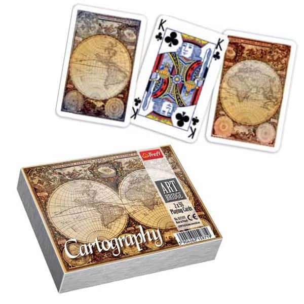 Tradycyjne Karty Do Gry Art Brigde Mapa Cartography 2 x 55