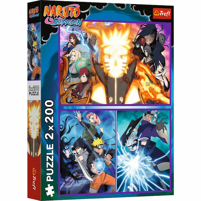 Puzzle 2x200 el Naruto Ninja z Wioski Ukrytego  Liścia Trefl – zdjęcie 1