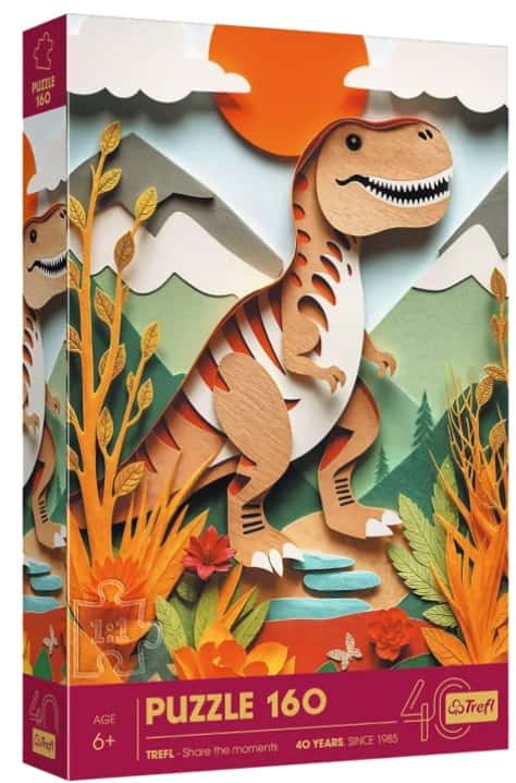 Puzzle 160 el.z efektem 3D Dinozaur 40-lecie Trefl  – zdjęcie 1