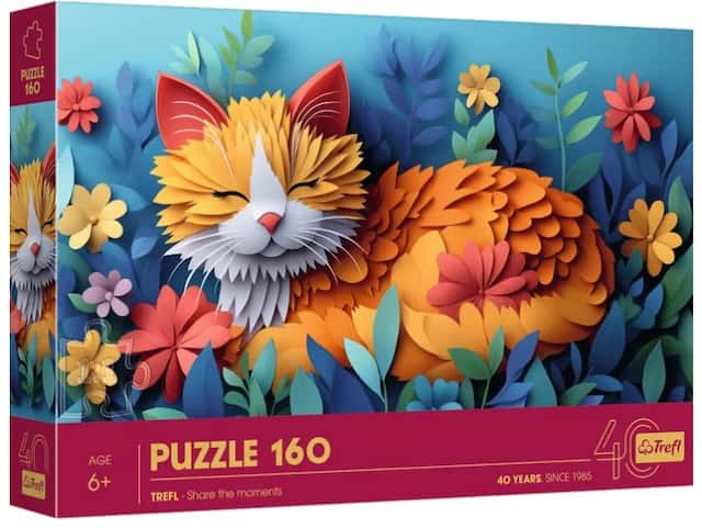Puzzle 160 el. 3D Kotek Kot 40-lecie Trefl  – zdjęcie 1