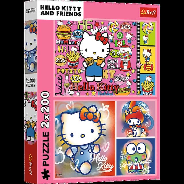 Puzzle 2 x 200 el. Hello Kitty i przyjaciele Trefl – zdjęcie 1