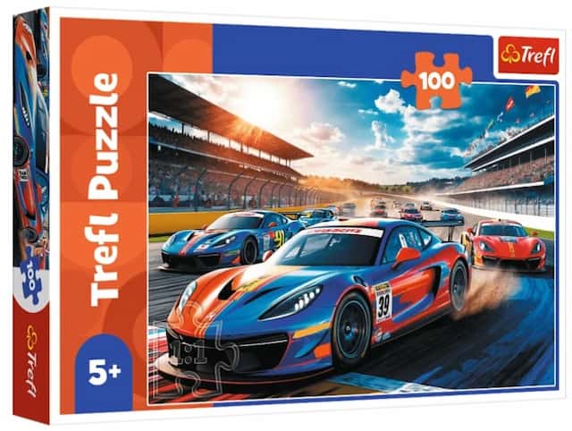 Puzzle 100 el. Samochód Auto Szybka Wyścigówka Trefl – zdjęcie 1