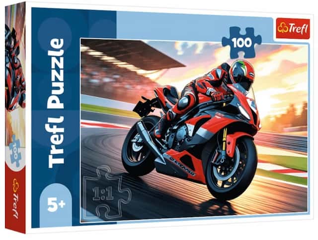 Puzzle 100 el. Motocykl Ścigacz Trefl – zdjęcie 1