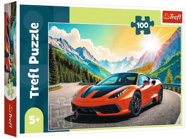 Puzzle 100 el. Samochód Auto Wyścig z Czasem Trefl – zdjęcie 1