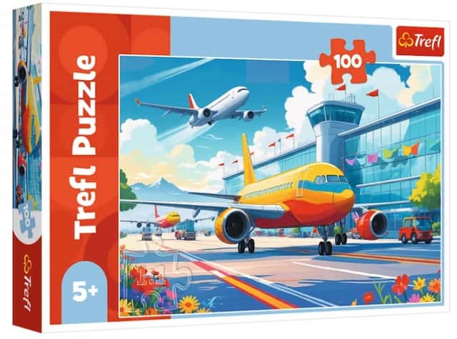 Puzzle 100 el. Samolot Pasażerski Król Przestworzy Trefl – zdjęcie 1