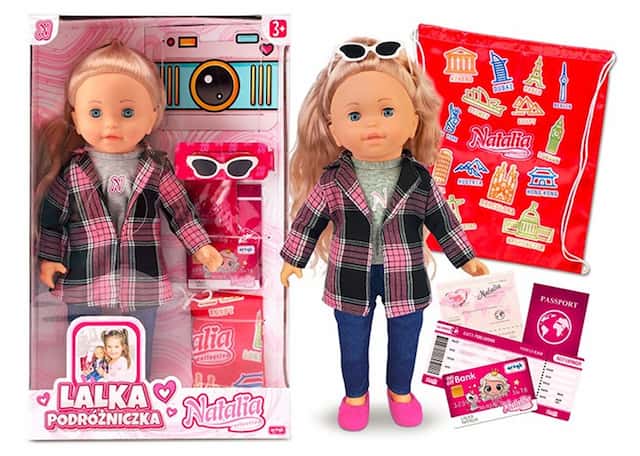 Lalka Natalia podróżniczka 41cm Mówi i Śpiewa po Polsku – zdjęcie 1