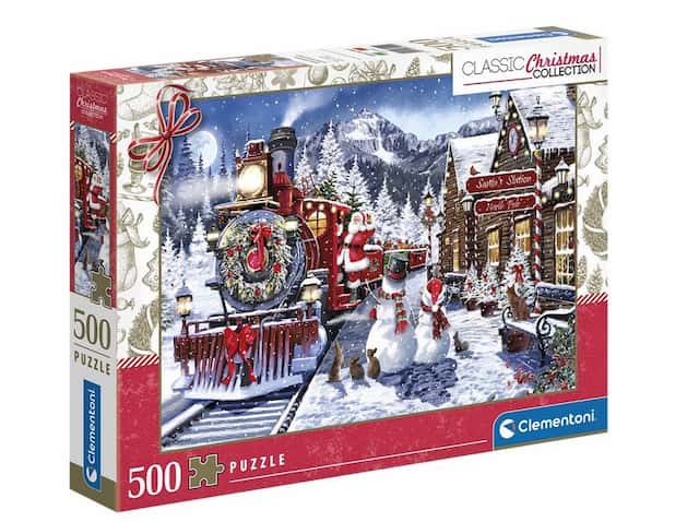 Puzzle 500 el. Świąteczny Pociąg Mikołaj Kolekcja Świąteczna – zdjęcie 1