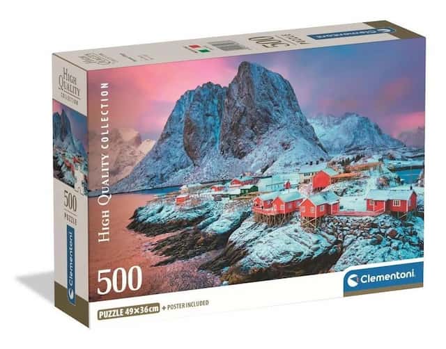 Puzzle 500 el . Wyspa Hamnoy na norweskim archipelagu Lofoty – zdjęcie 1