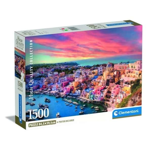 Puzzle 1500 el. Wyspa Procida Wybrzeże Neapolu Neapol – zdjęcie 1