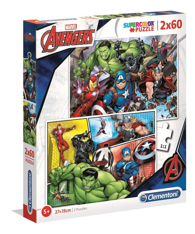 Puzzle 2 x 60 el. Marvel Avengers Clementoni – zdjęcie 1