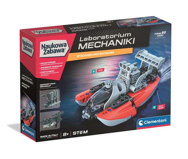 Klocki Konstrukcyjne Motorówka Laboratorium Mechaniki – zdjęcie 1