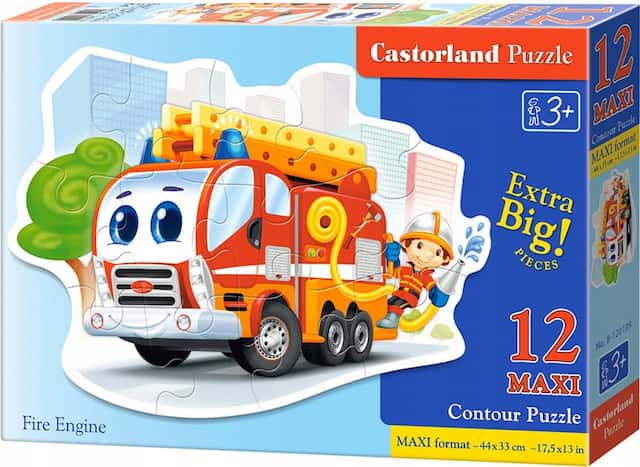 Puzzle Maxi 12 el. Uroczy Wóz Strażacki Straż Pożarna – zdjęcie 1