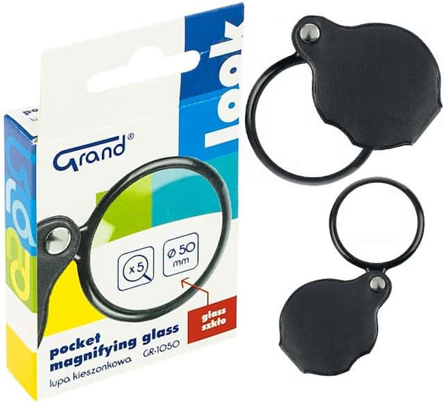 Lupa kieszonkowa GRAND - szkło powiększające 50 mm GR-105 – zdjęcie 1