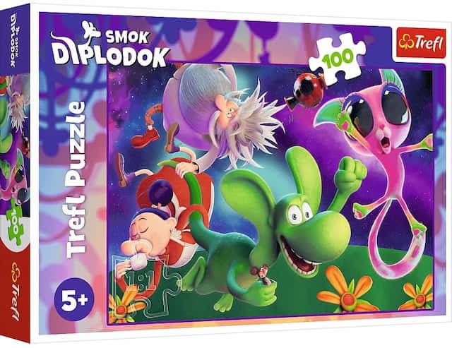 Puzzle 100 el. Smok Diplodok i Przyjaciele – zdjęcie 1