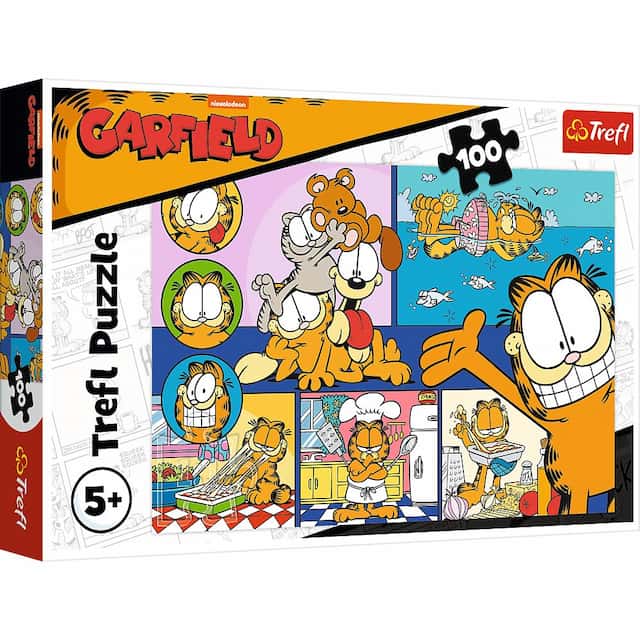 Puzzle 100 el. Przygody Garfielda Leniwy Kot Garfield – zdjęcie 1