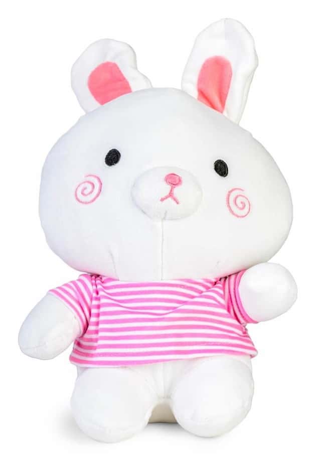 Maskotka Pluszak Przytulanka Królik w Koszulce 25 cm