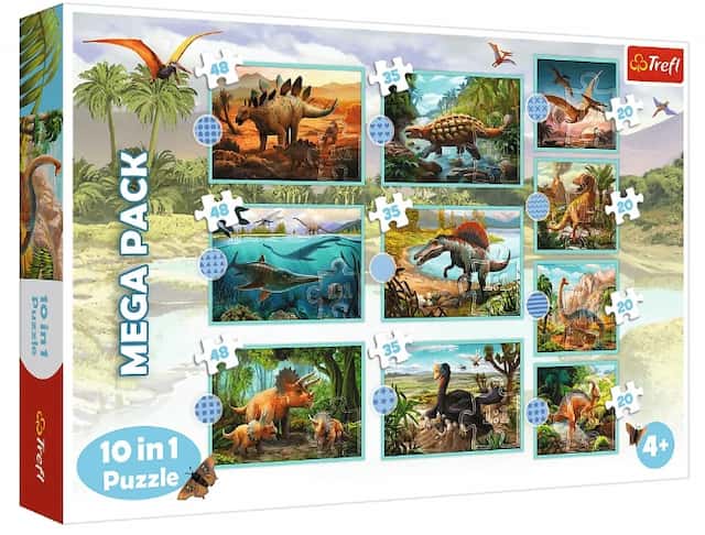 Puzzle 10 w 1 Poznaj Wszystkie Dinozaury  – zdjęcie 1