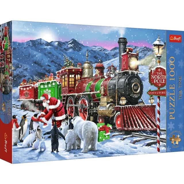 Puzzle 1000 el. Świąteczny Pociąg Święta – zdjęcie 1