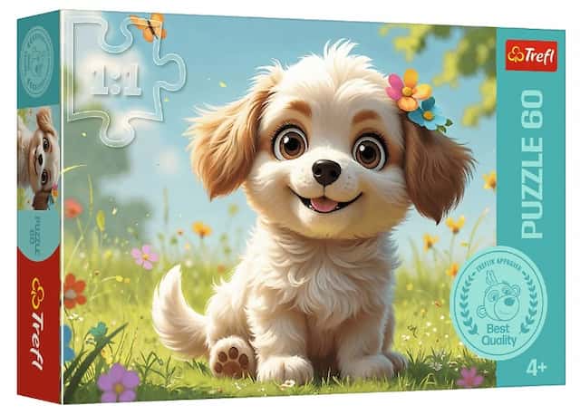 Puzzle 60 el. Szczeniaczkiem być Pies Trefl – zdjęcie 1