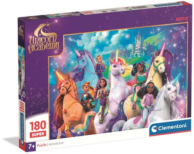 Puzzle 180 el. Akademia Jednorożców Jednorożec Clementoni