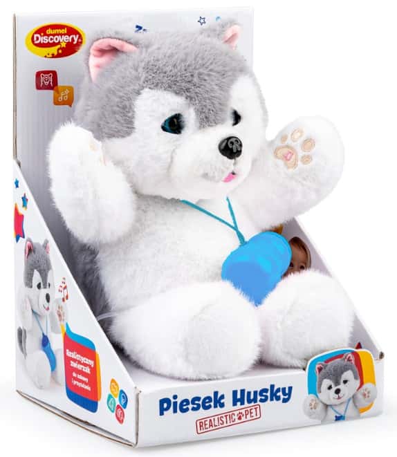Interaktywny Pies Piesek Husky Realistyczne Dźwięki  czujnik – zdjęcie 1