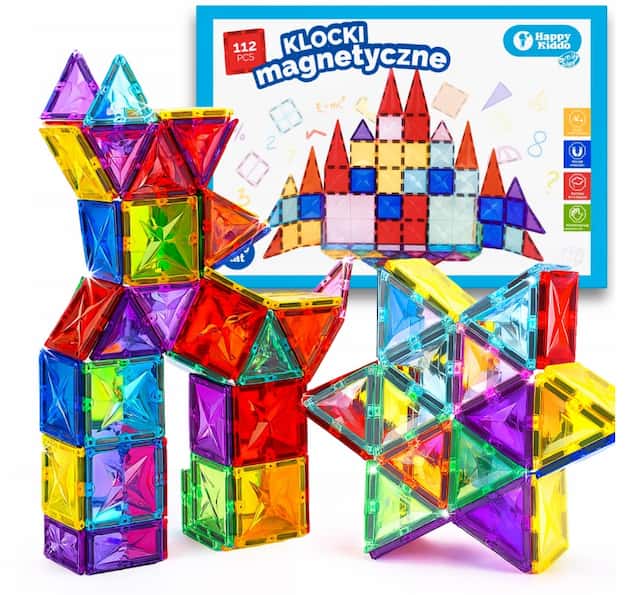 Klocki Magnetyczne Kreatywne Budowlane 112 el. – zdjęcie 1
