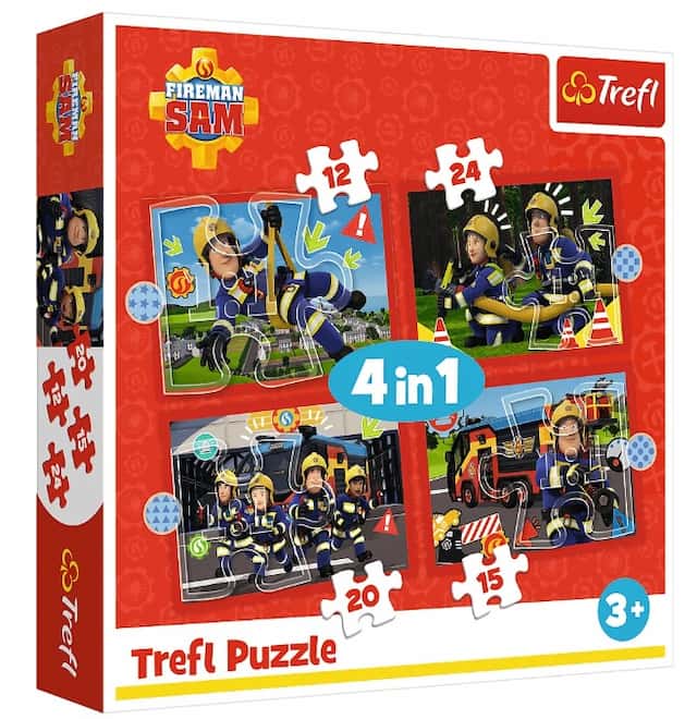 Puzzle 4w1 Strażak Sam, Przygody Strażaka Sama – zdjęcie 1