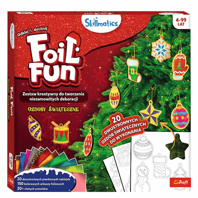 Zestaw kreatywny Skillmatics, Foil Fun, Ozdoby Świąteczne – zdjęcie 1