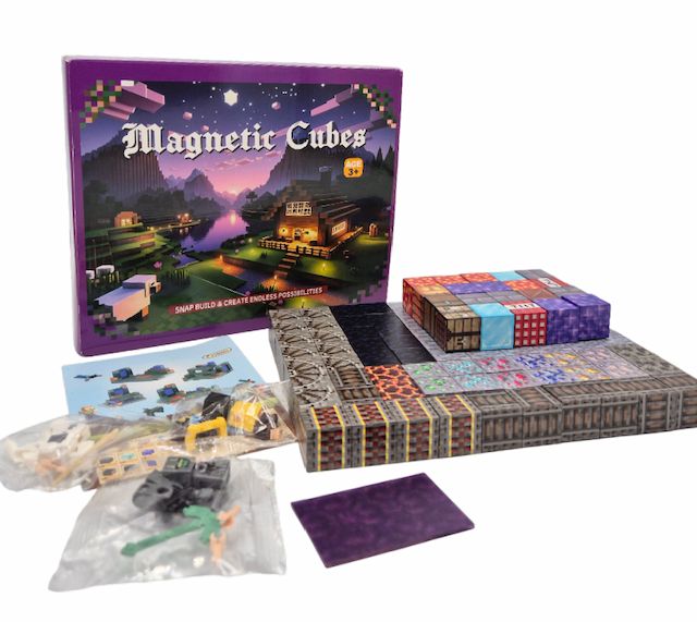 Klocki Magnetyczne Magnetic Cubes Pixele 100 el. – zdjęcie 1