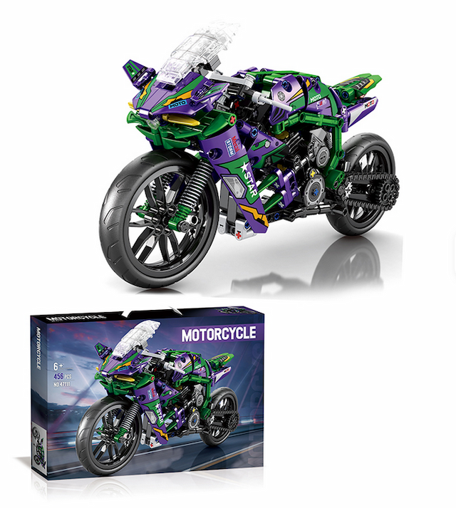 Klocki Konstrukcyjne Motocykl Motor 458 el – zdjęcie 1