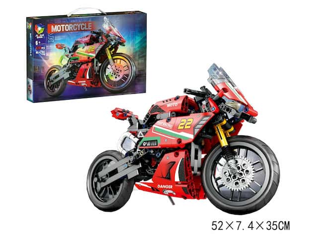 Klocki Konstrukcyjne Motor Motocykl 470 el – zdjęcie 1