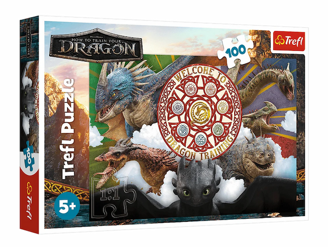Puzzle 100 el. Jak Wytresować Smoka Smoki w Akcji Trefl – zdjęcie 1
