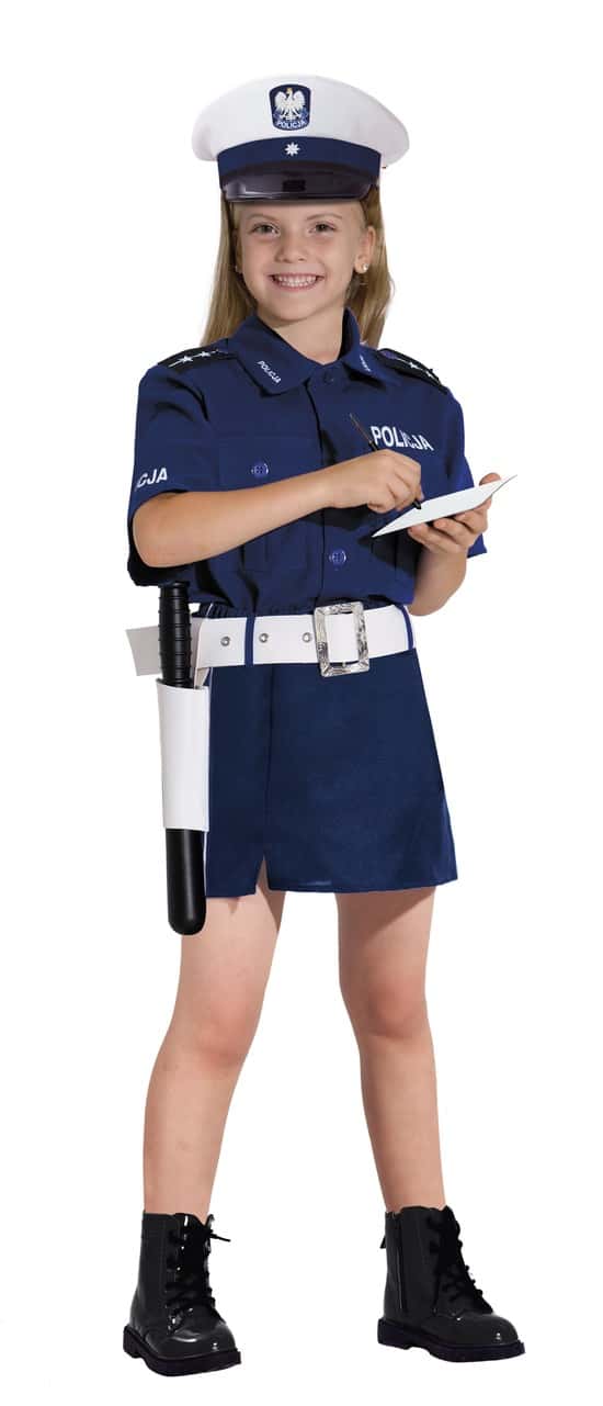 Strój Policjantka Drogówka Kostium R. 128 cm 4 częściowy – zdjęcie 1