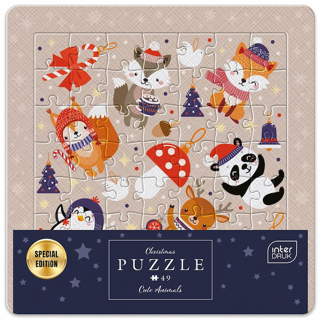 Puzzle w Ramce 49 el. Cute Animals Zwierzątka Interdruk