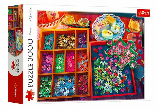 Puzzle 3000 el. Wieczór z puzzlami Trefl – zdjęcie 1