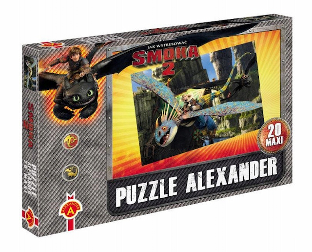 Puzzle Alexander 20 el. Puzzle Maxi Jak Wytresować Smoka 2